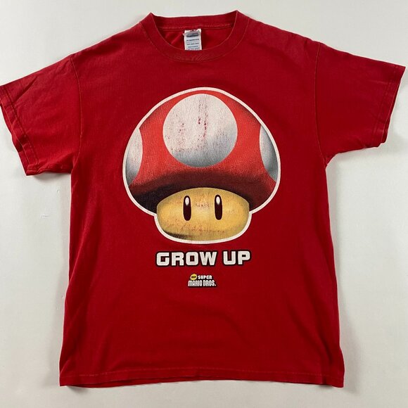 Delta Other - Nintendo Toad Super Mario Mushroom Oh Grow Up T Shirt Adult Medium Red Cotton
